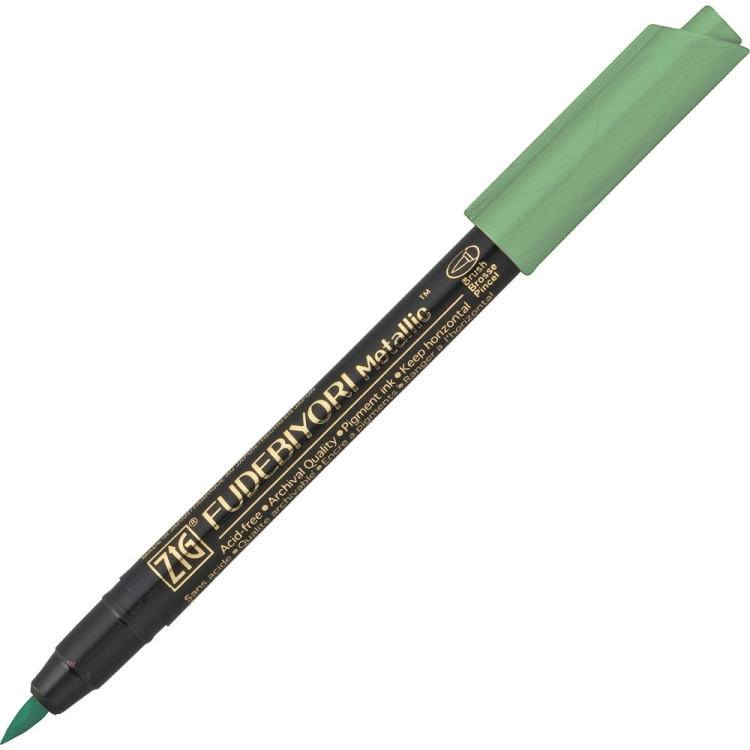 Kuretake-Fudebiyori-metallic-brushpen-green-artly.jpg