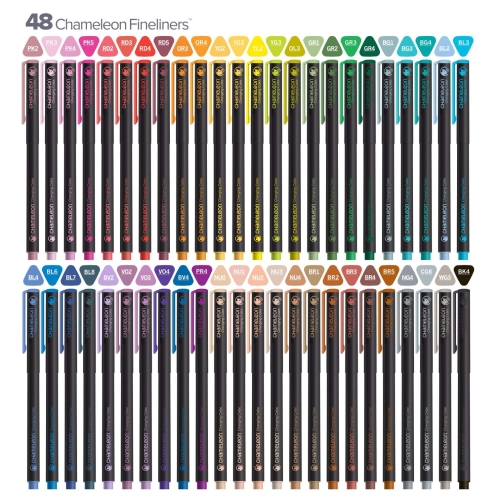Chameleon Fineliners 48 pack Brilliant Colors cienkopisy.jpg