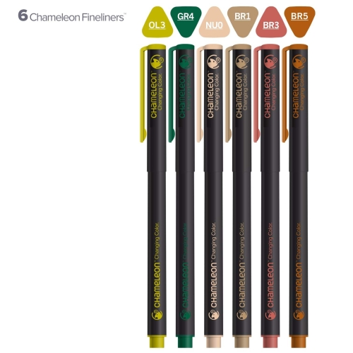 Chameleon Fineliners 6 pack Nature Colors cienkopisy.jpg