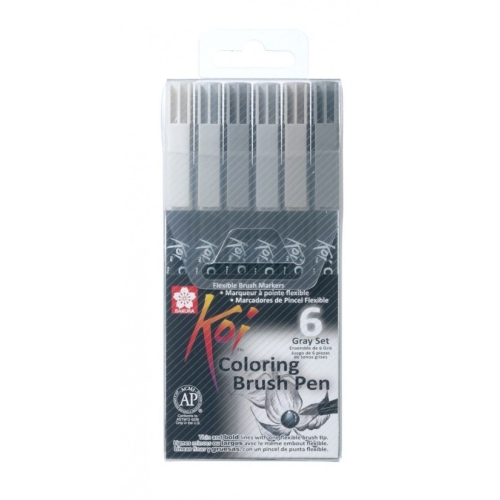 pisak-pędzelkowy-Sakura-Koi-Coloring-Brush-Pen-Gray-Set-6szt-artly.jpg
