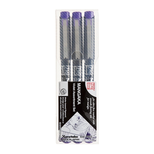 pisak-Kuretake-ZIG-Cartoonist-Mangaka-violet-zestaw-3szt-artly-1.png