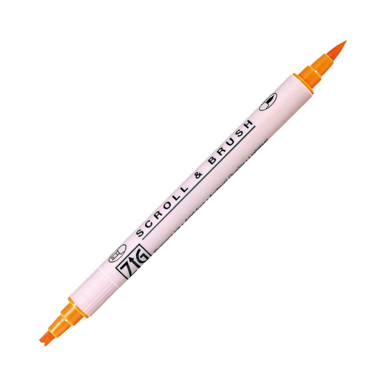 Pisak do kaligrafii Kuretake Calligraphy pure orange.jpg